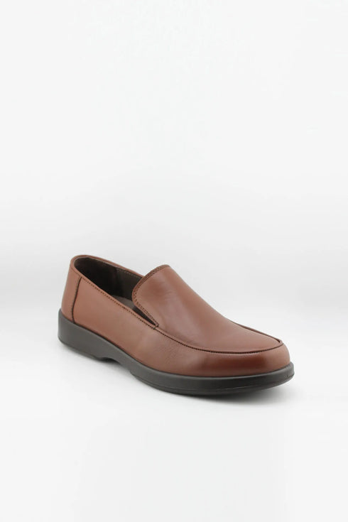 DFC Relax Men Leather Comfort Slip-On with Accent Stitching